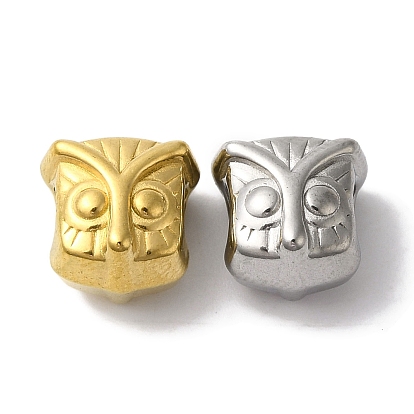 304 из нержавеющей стали европейские шарики, бусины с большим отверстием, сова