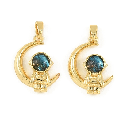 Латунь эмаль подвески, прелести космонавта