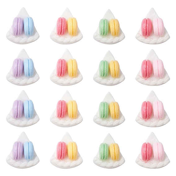 30 Кабошоны из непрозрачной смолы, имитирующие пищевые продукты, Треугольный торт с макаронами