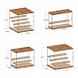 Acrylic Display Frame, Doll Display Box, with Wood, Rectangle