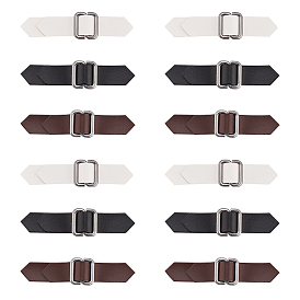 12 наборы 3 цвета искусственная кожа пряжки, закрытие вкладок, застежки на плаще, с фурнитурой из цинкового сплава