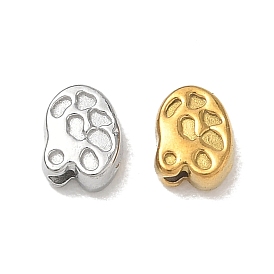 304 Stainless Steel Beads, Irregular Oval
