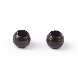 Round Ion Plating(IP) 304 Stainless Steel Spacer Beads, 2x1.5mm, Hole: 1mm