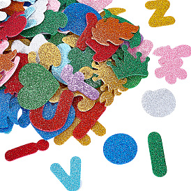 Самоклеящиеся пластиковые наклейки из эва, с блеском порошок, для праздничных декоративных подарков, разнообразные