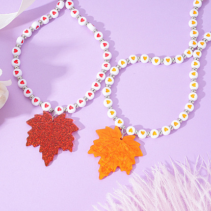 Женские подвески в виде листьев и цветов бабочки из сплава и акрила, платина