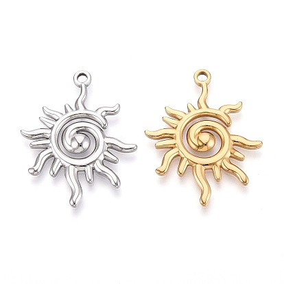 304 подвески из нержавеющей стали, очарование солнца, ионное покрытие (ip)