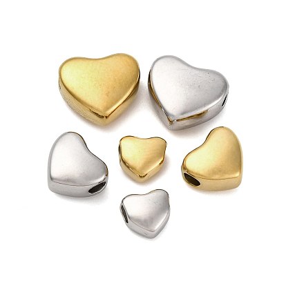 304 из нержавеющей стали бусы, ионное покрытие (ip), сердце