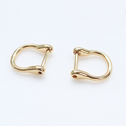 Alloy Clasps, D Ring