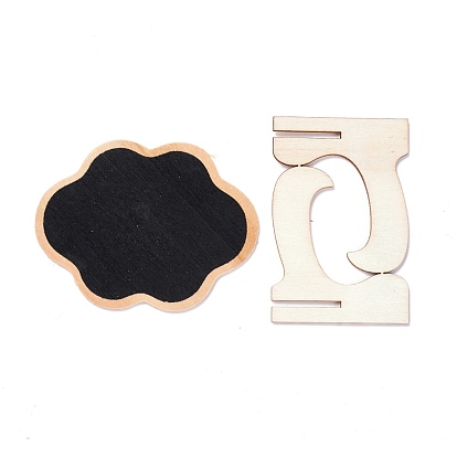 Cloud Wooden Mini Chalkboard Signs, with Support Stand, for Wedding & Birthday Party Decoration