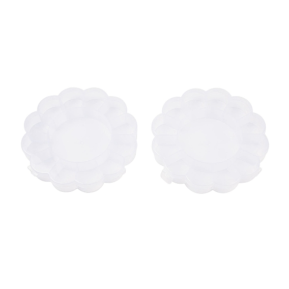 (Defective Closeout Sale: Scratched) Flower Plastic Bead Storage Containers, with 13 Compartments