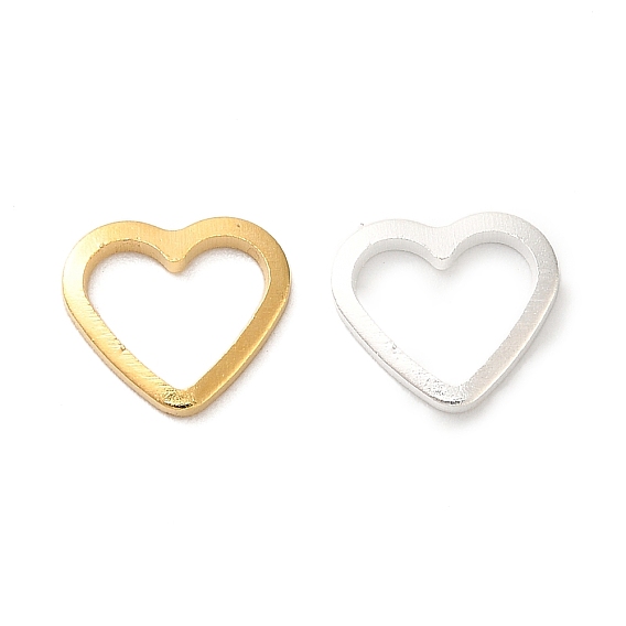 Латунные соединительные колечки, сердце, без кадмия и без свинца