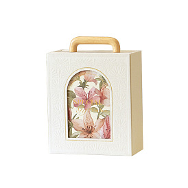 Картонные коробки конфет ко Дню матери, коробка для упаковки свадебного подарка, Прямоугольник с цветком