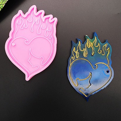 DIY Silicone Pendant Molds, Resin Casting Molds, Clay Craft Mold Tools, Heart