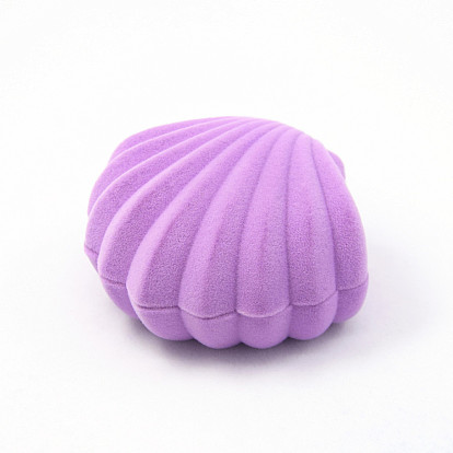 Shell Shaped Velvet Jewelry Storage Boxes, Jewelry Gift Case for Rings