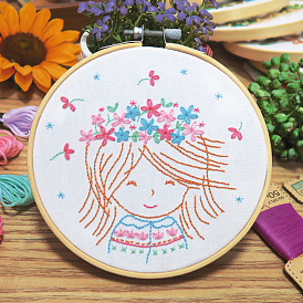 Embroidery diy material package manual class beginner cartoon fairy tale fashion production creative cross stitch kit decoration