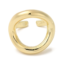 Brass Open Cuff Rings, Hollow Round Ring for Women