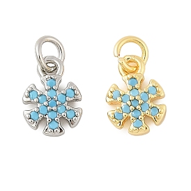 Латунные микро проложить кубического циркония подвески, без кадмия, без никеля и без свинца, прелести снежинки, с целью перехода в кольце