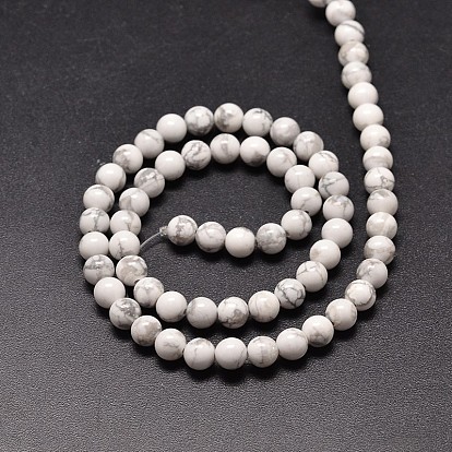 Synthetical Howlite Round Bead Strands