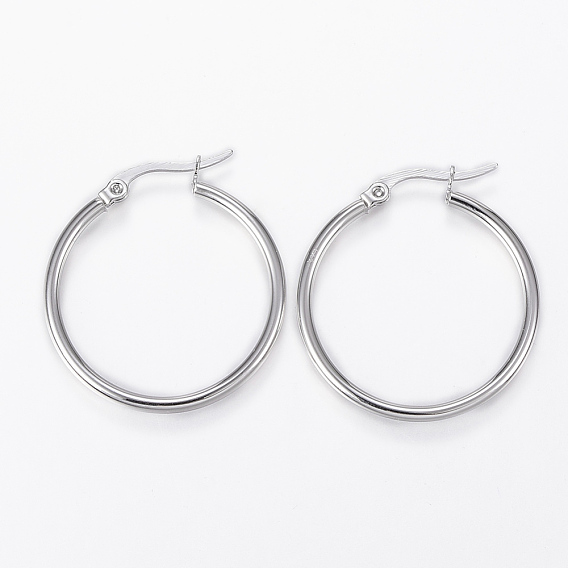 304 Stainless Steel Hoop Earrings