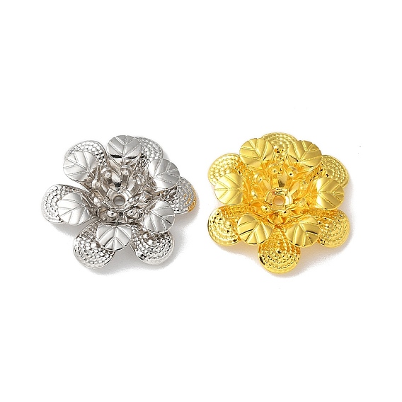 Латунные бусины, долговечный, стойки покрытие, без кадмия и без свинца, цветок