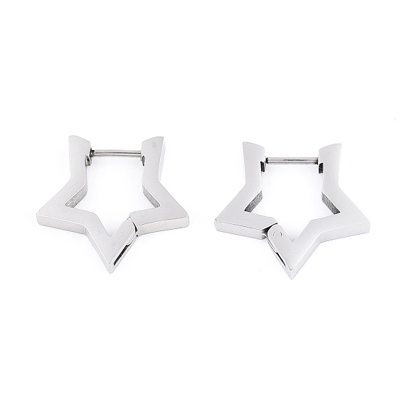 304 обруч серьги из нержавеющей стали замке, звезда