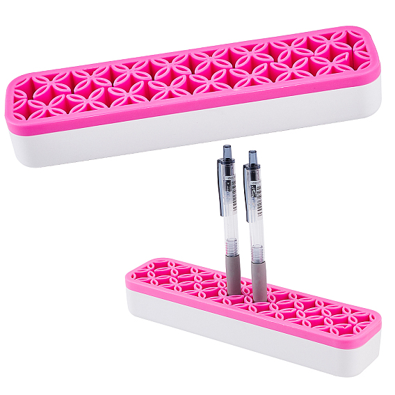 Multipurpose Silicone Storage Box, for Cosmetics Brush Holder, Pen Holder, Toothbrush Holder, Lipstick Holder, Rectangle