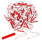 200Pcs Plastic Safety Pins, with Adhesive Brooch Base and Iron Pins, Rectangle