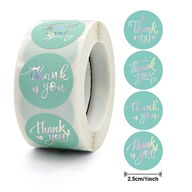 Word Thank You Self Adhesive Paper Stickers, Gold Stamping Roll Sticker Labels, Gift Tag Stickers