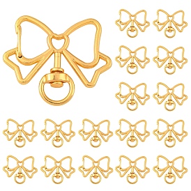 10шт. сплав поворотные карабины, поворотный карабин-лобстер, бантом