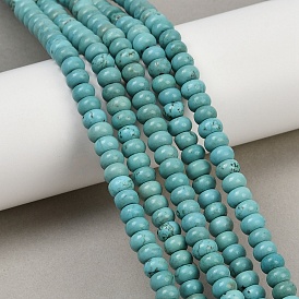 Природные Говлит бисер нитей, окрашенные, рондель