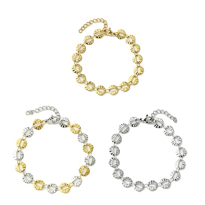 Ионное покрытие (IP) 304 браслеты из нержавеющей стали с круглыми звеньями для женщин