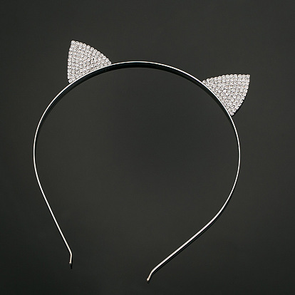 Cute Cat Ear Headband with Rhinestones for Women and Girls