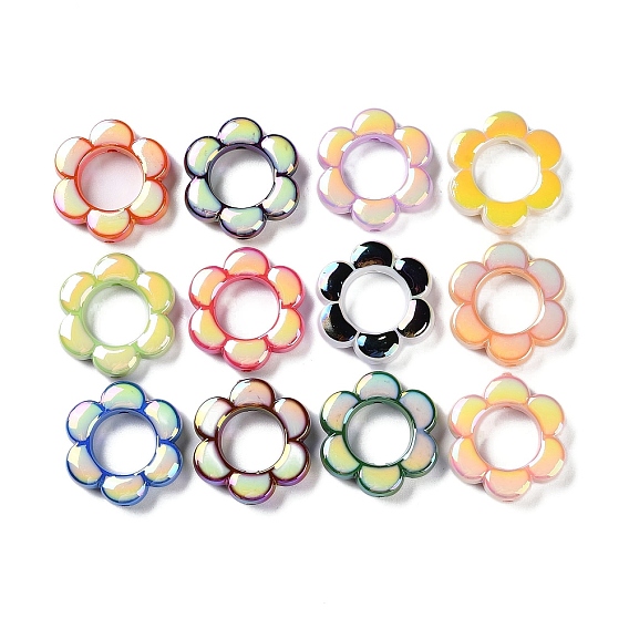 Непрозрачный акрил с эмалевыми бусинами, цветок