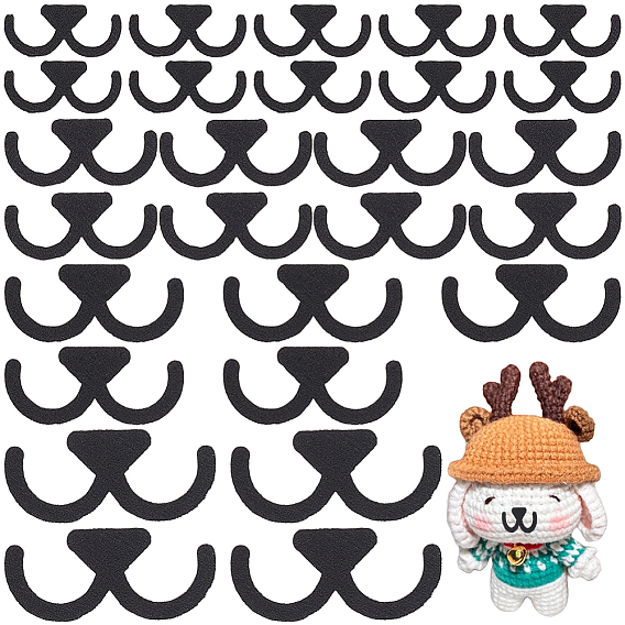 400Pcs 4 Styles Felt Craft Doll Mouth, for DIY Doll Toys Puppet Plush Animal Making