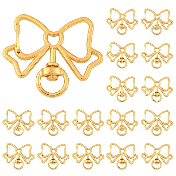 10шт. сплав поворотные карабины, поворотный карабин-лобстер, бантом