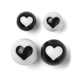Two-tone Acrylic Beads, Heart