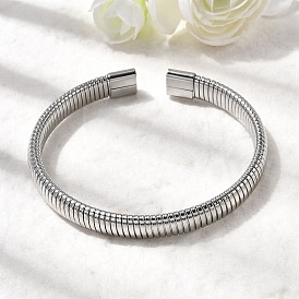 304 плоские браслеты-змейки из нержавеющей стали для женщин