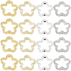 20шт 4 цвета сплава бусины рамка, цветок