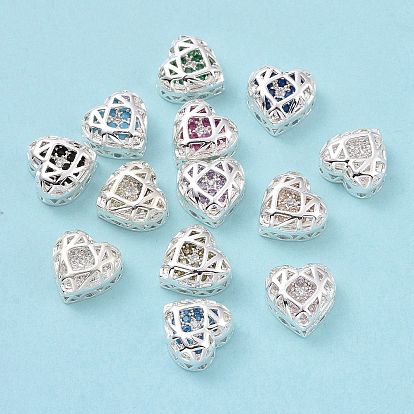 Экологически чистые многожильные звенья из латуни с кубическим цирконием, без никеля , без кадмия и без свинца, сердце