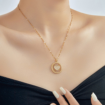 Изысканные полые латунные ожерелья с подвеской в виде сердца из прозрачного кубического циркония с микропаве, просто и роскошно для повседневной носки и Дня святого Валентина