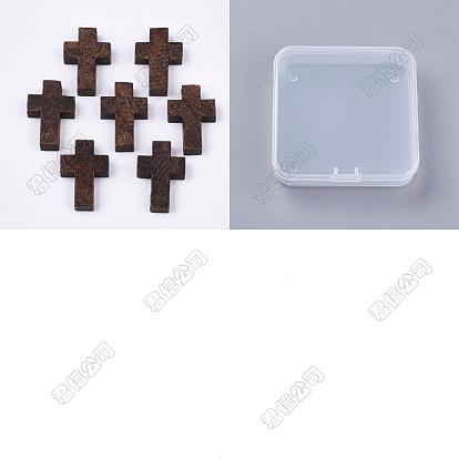 200pcs pendentifs en bois, charmes croisées