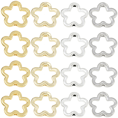 20шт 4 цвета сплава бусины рамка, цветок