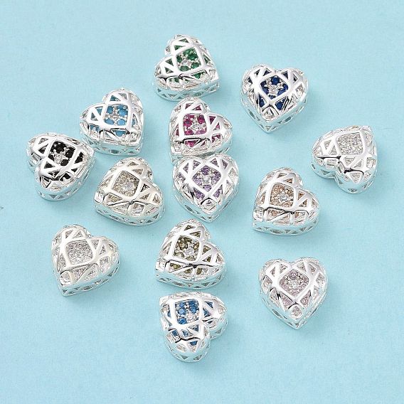 Экологически чистые многожильные звенья из латуни с кубическим цирконием, без никеля , без кадмия и без свинца, сердце