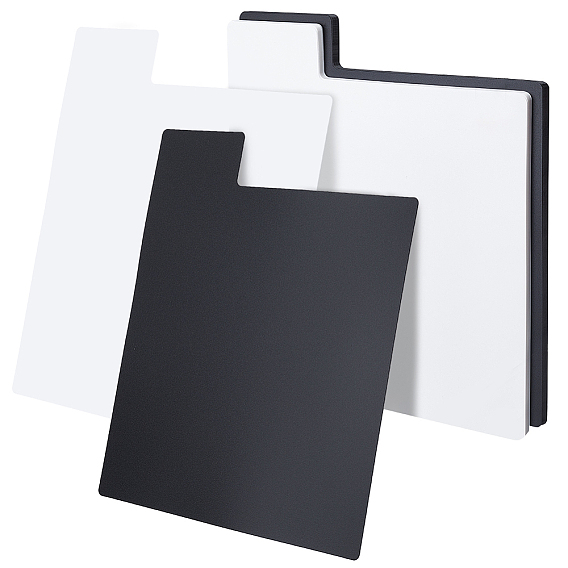 36 piezas 2 colores separador de discos de vinilo de plástico, para almacenamiento de libros, álbumes, CD, DVD y otros medios en estanterías, Rectángulo