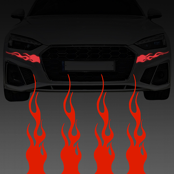 Наклейки на машину с изображением домашних животных, пламя