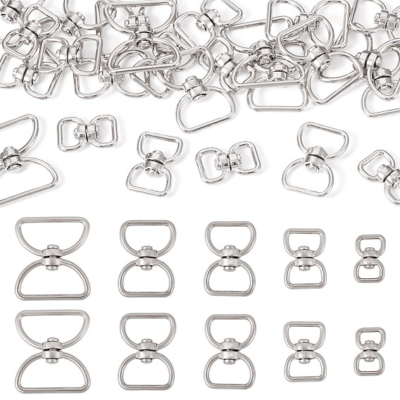 25шт. 5 стили поворотные застежки из цинкового сплава