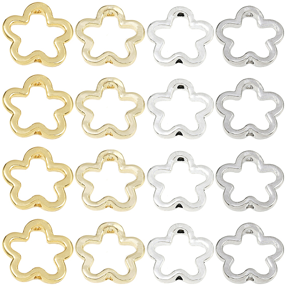 20шт 4 цвета сплава бусины рамка, цветок