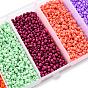 90G 5 Colors 12/0 Baking Paint Glass Seed Beads, Round