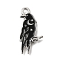 Gothic Alloy Enamel Pendants, Crow Charms