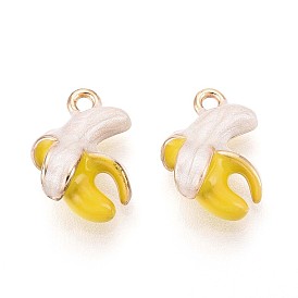 Латунь эмаль прелести, имитация фруктов, золотой свет, банановый шарм